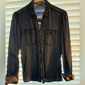 Denim Button-Up Shirt